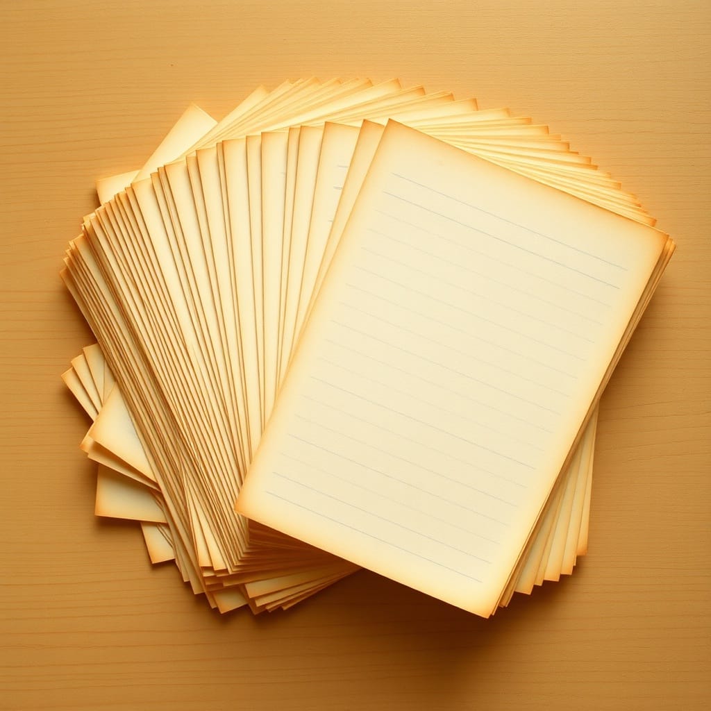 Rustic Ledger Paper Stack